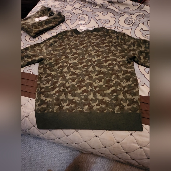 $150 Daniel Cremieux Men's Italian Merino Wool Camouflage Sweater. MEDIUM ONLY - Picture 9 of 12